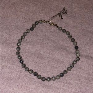 Gray + white Choker